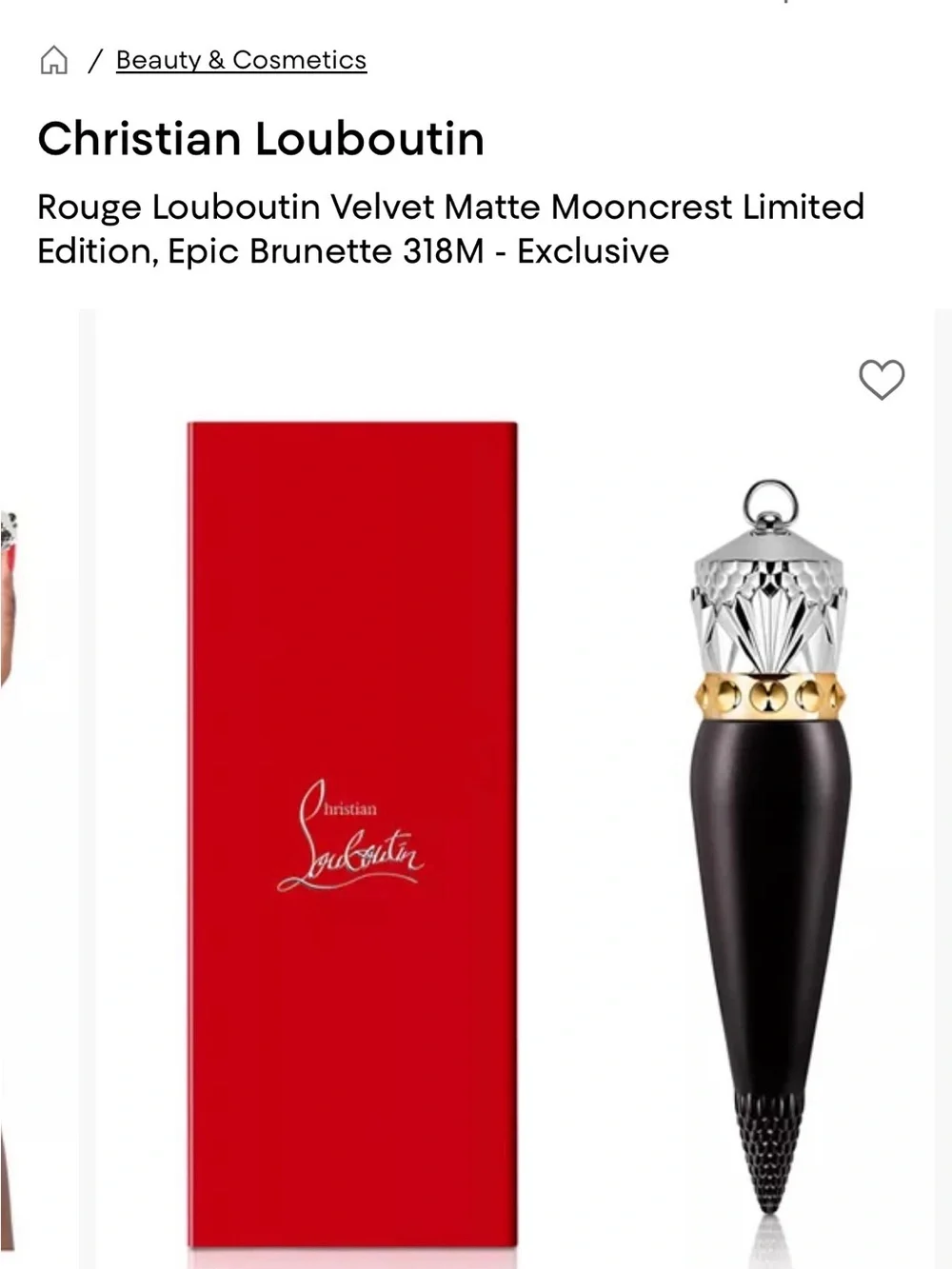 Christian Louboutin Velvet Matte Lipstick - Deep Red (Epic Brunette 318M)